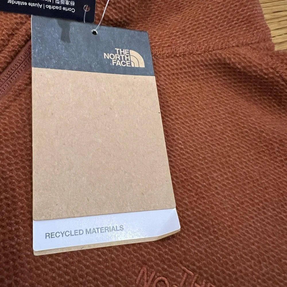 The North Face Mens Textured Quarter Zip Fleece Brandy Brown NF0A3YR1 XL